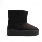 Europeon Union Women Black Chamois Half Boot #3272